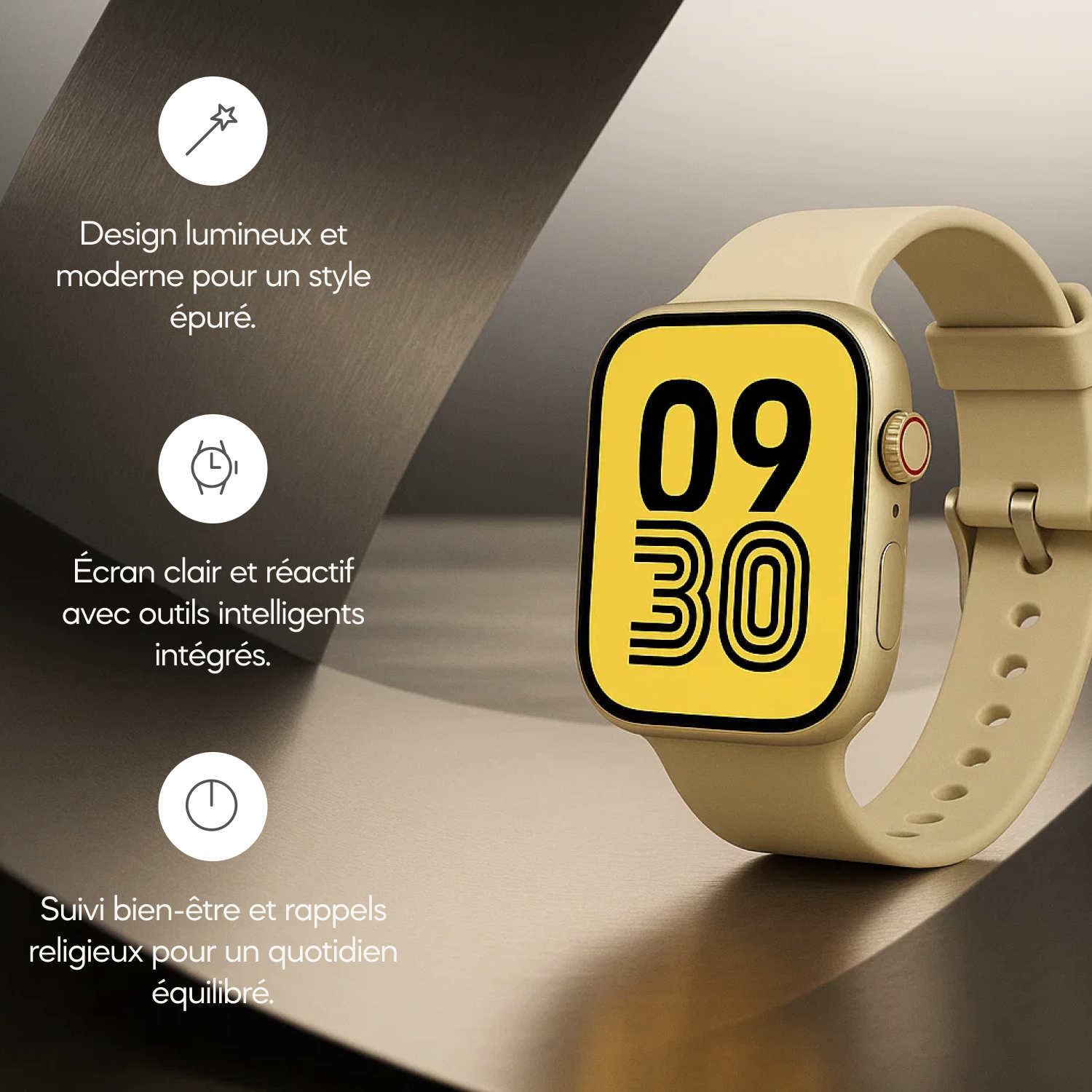 NAJM montre musulmane avec horaire de prière
